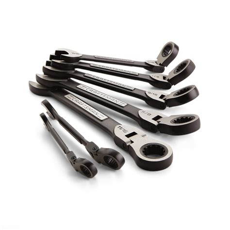 Craftsman 7pc Universal Flex Ratcheting Wrench Set Sae Free Shipping