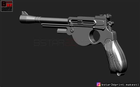 3d Printed Mandalorian Blaster Pistol Gun Mandalorian Star Wars