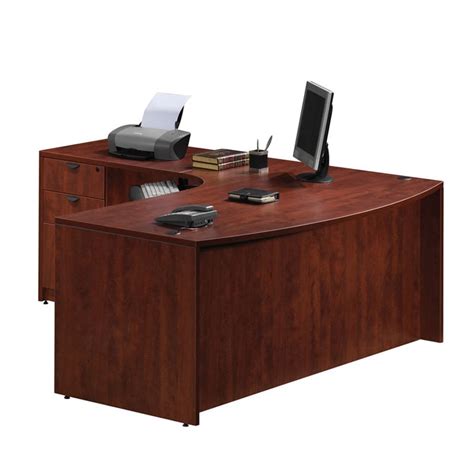 Exec Bow Front L Desk Deluxe File Office Furniture Ez