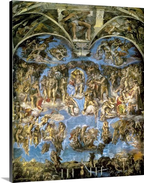 The Last Judgement Sistine Chapel Wall Art Canvas Prints Framed