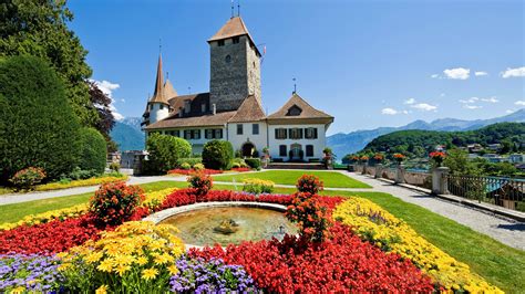 Spiez Castle In Switzerland