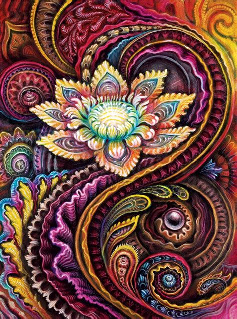 Flower Power 16 X 20 Psychedelic Art Print Trippy Visionary Etsy In
