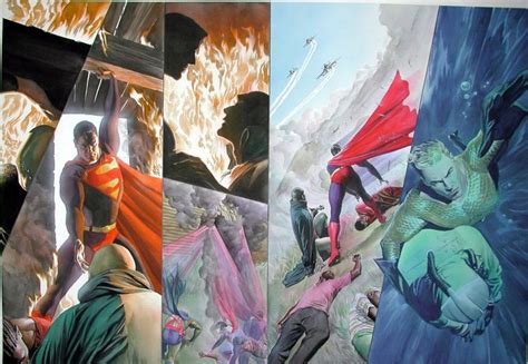 Superman Martian Manhunter And Aquaman By Alex Ross Dc Comics Art