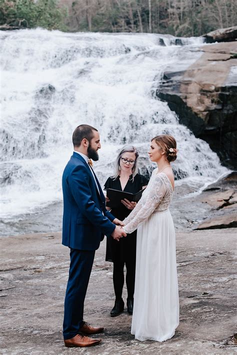 North Carolina Waterfall Elopement Emily Marko Deco Weddings