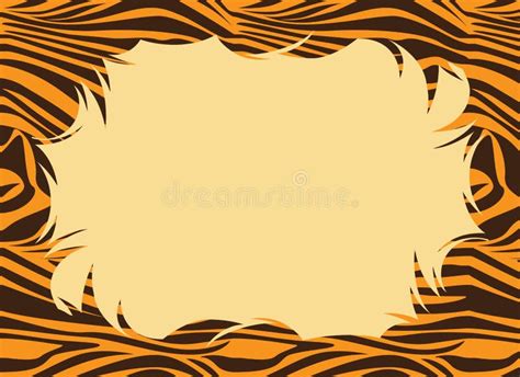 Tiger Fur Print Border Stock Illustration Image Of Royalty 21271464