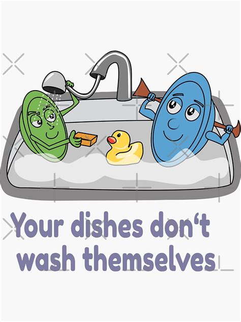 please wash your dishes sticker for sale by profhelix24 redbubble