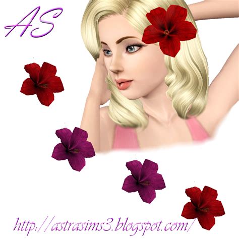 Astrasims3 Everything For Your Sims3 Accessory Flower Hibiscus