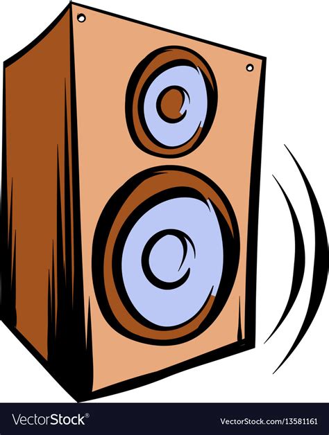 Music Speaker Icon Cartoon Royalty Free Vector Image