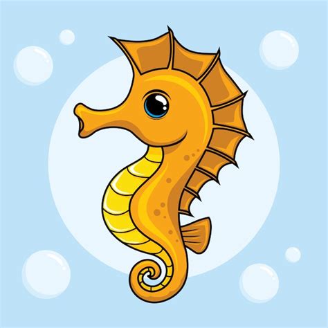 Caballito De Mar Dibujos Animados Animales Lindos Caballito De Mar