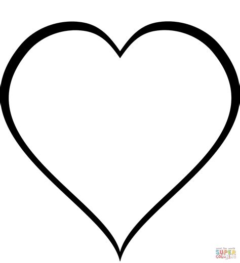 Simple Heart Coloring Page Free Printable Coloring Pages