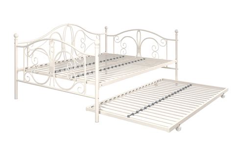 Dhp Bombay Full Size Metal Daybed And Twin Size Trundle White