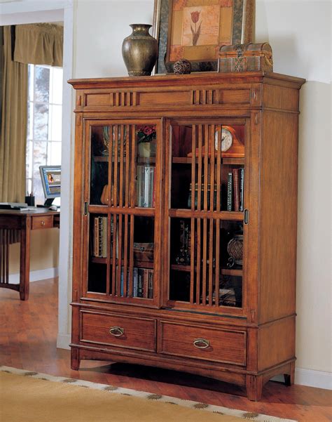 Wood Bookcase With Glass Doors A Timeless Design For Every Home