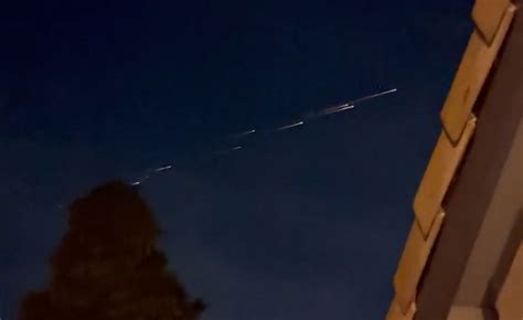 Jettisoned From Space Station Burning Space Junk Streaks Across