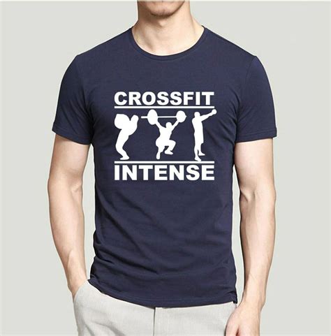 Crossfit Intense T Shirt Men T Shirt Fitness Trainning Gym Casual Sport