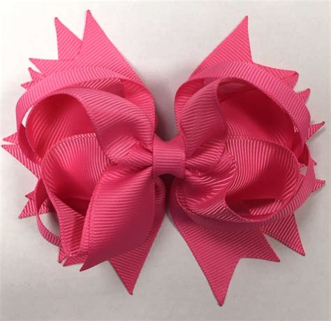 Boutique Stacked Hair Bows Multi Layered Size 4 9 Colours Ebay