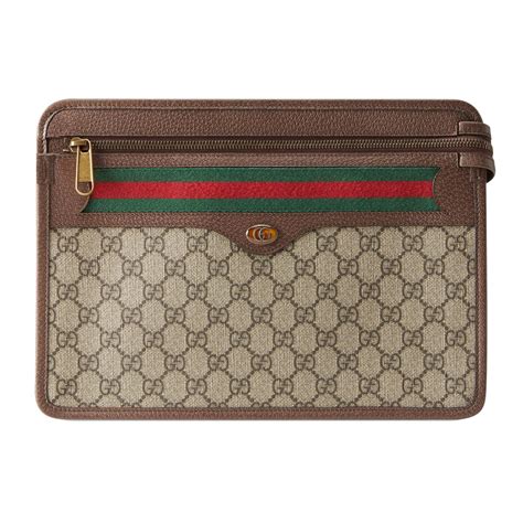 Gucci Ophidia Gg Pouch In Brown For Men Lyst
