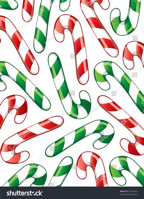 Illustration Red Green Candy Canes Background Vector De Stock Libre