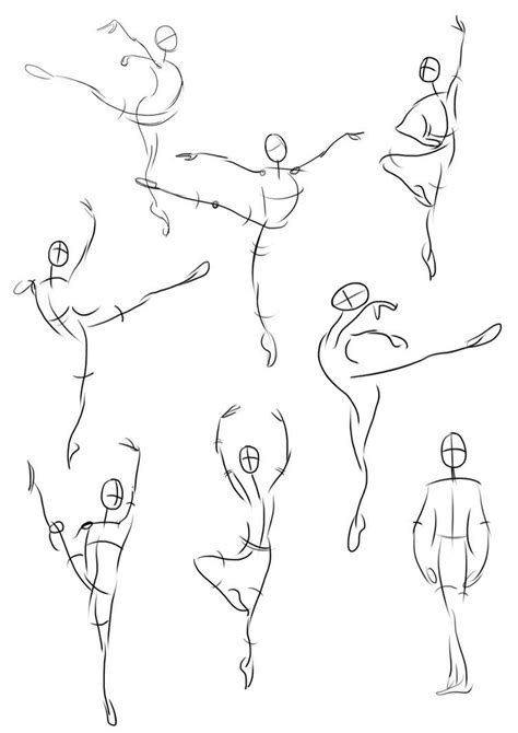 Dance Drawing Guide Lines Рисунок балерины Рисовать Рисование