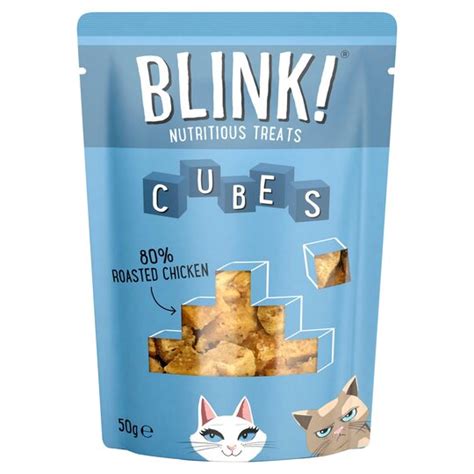 Blink Chewy Chicken Cubes Cat Treats 50g Tesco Groceries