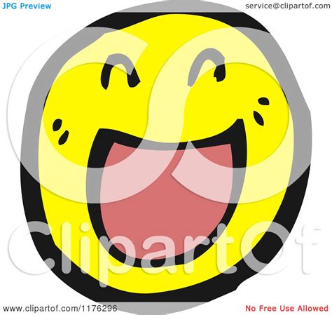 Cartoon Of A Yellow Emoticon Happy Face Royalty Free Vector