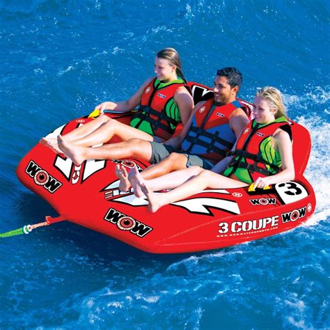 Buy Wow Watersports 3p Person Coupe Inflatable Towable Water Ski Tube 15 1040 Mydeal