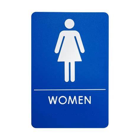 Womens Restroom Sign Ada Compliant Bathroom Door Sign For Offices