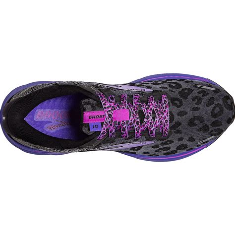 Brooks Womens Ghost 14 Electric Animal Cheetah Running Shoes Academy