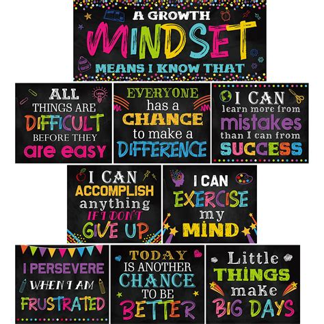Buy Pieces Classroom Motivational S Growth Mindset Banner Inspirational Bulletin Board