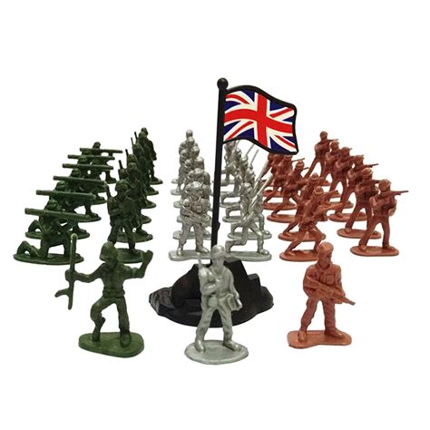 100pcs Silver Action Figures Army Men Toy Soldiers World War 2