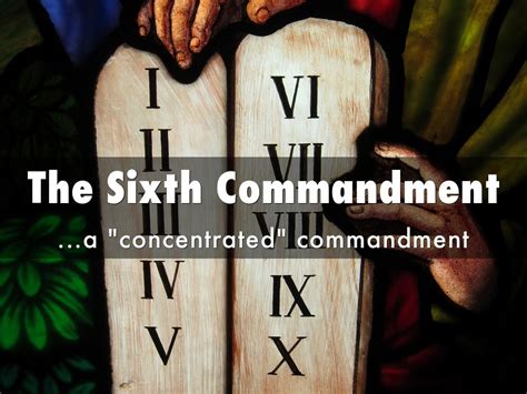 The Sixth Commandment A Call For Shalom By Doug And