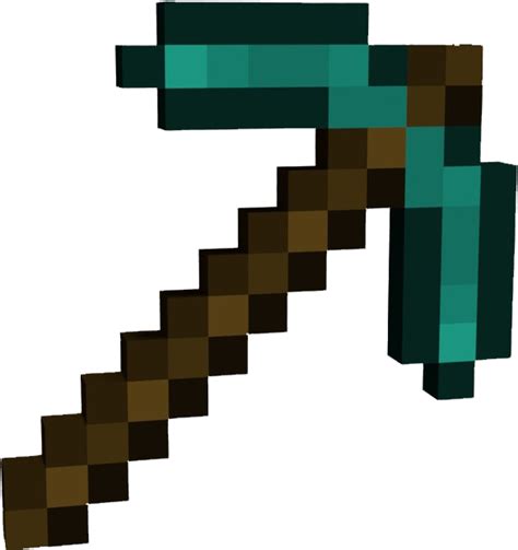 Enchantments can be added to items using an enchanting table, anvil, or game command. Mincraft Diamond Pick-axe Png Image - Minecraft Diamond ...