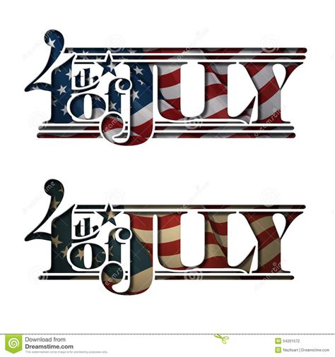 4th Of July Cut Out Stock Vector Image Of Element Fourth
