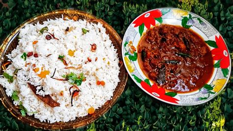 Nadan Neychorum Beef Kariyum Ghee Rice With Beef Curry Ghee Rice