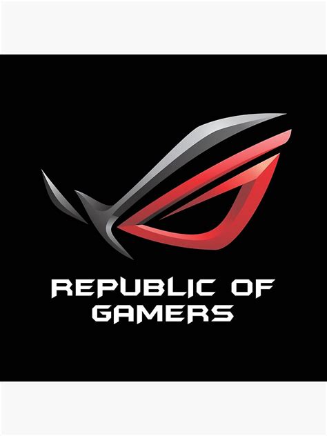 Asus Rog Republic Of Gamers Poster For Sale By Dodolae Redbubble
