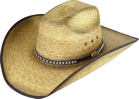 Mexican Ridge Top Palm Leaf Straw Cowboy Hat Cattleman Sun Sombreros