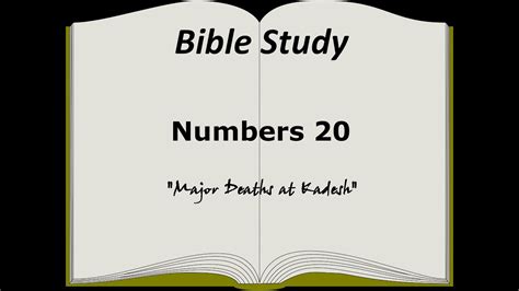 Numbers 20 Bible Study Youtube