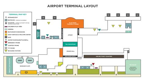 Asheville Regional Avl Airport Terminal Map