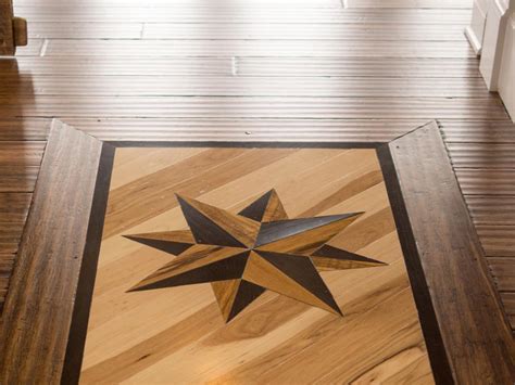 Hardwood Floor With Star Inlay Design Hgtv