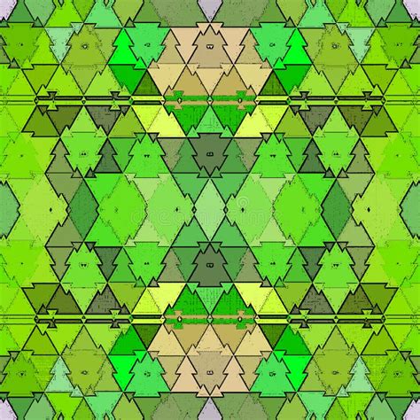 Geometric Continuous Pattern Polygon Triangles Leaves Abstract