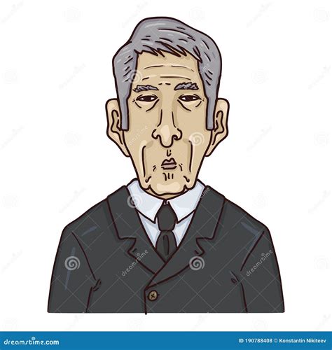 Vector Cartoon Character Asian Old Man Stock Vector Illustration Of Human Haircut 190788408