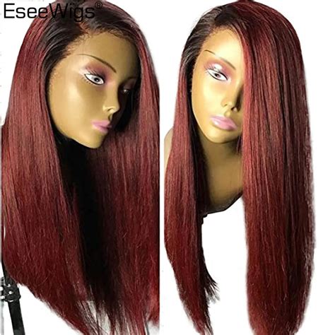 Eseewigs Human Hair Silky Straight Full Lace Wig 100 Real Brazilian