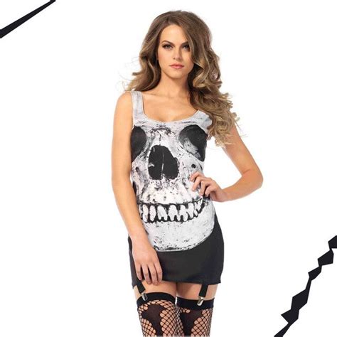 Zombie Costume Women Halloween Fancy Party Dress Carnival Sexy Cosplay Skull Head Outfits 808 In