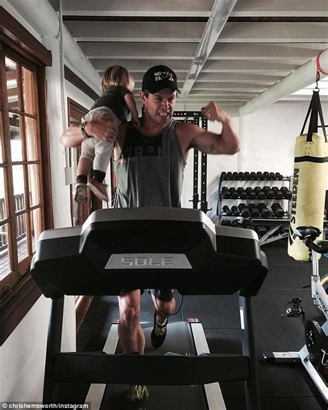 Chris Hemsworth Flaunts His Bulging Biceps As He Works Up A Sweat On