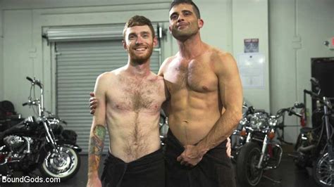 Bound Gods Hot Biker Stud Captures A Hung Ginger And Mercilessly