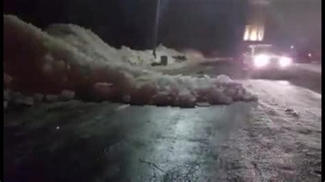 Huge Ice Shove Spills Over The Shore Of Lake Winnebago