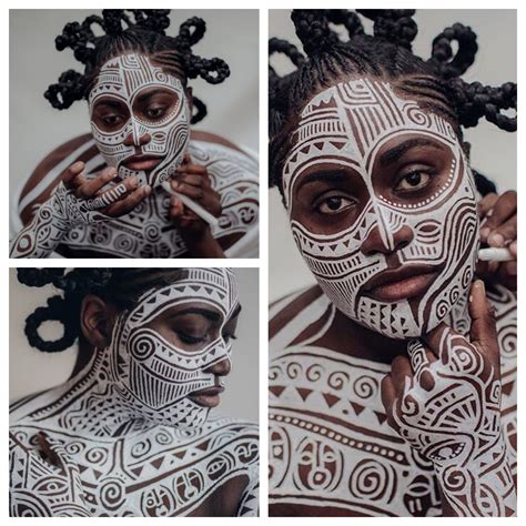 Danielle Brooks Painted In The Traditional Sacred Yoruba Art Of Ori By