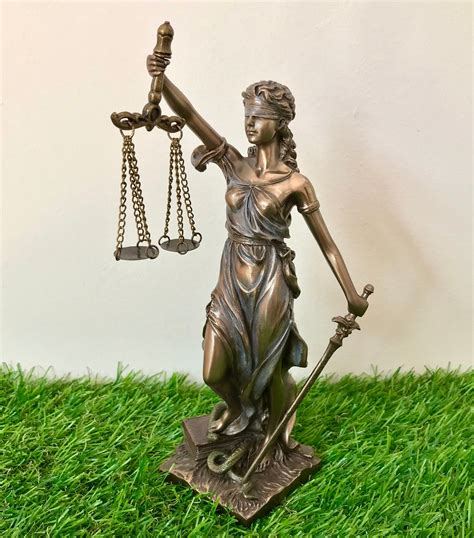 Lady Justice Statue Virtues Of Justice Greek Roman Symbol Of Etsy