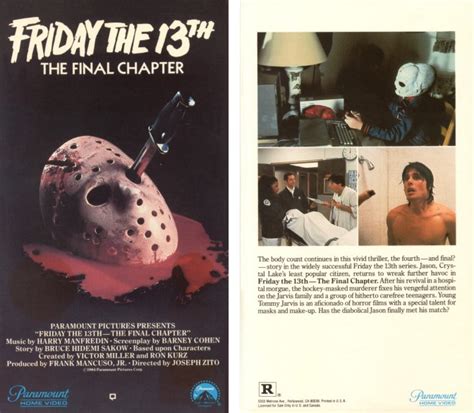 Eds Blasts From The Past Vhs Memories Xxxxi Happy Friday The 13th