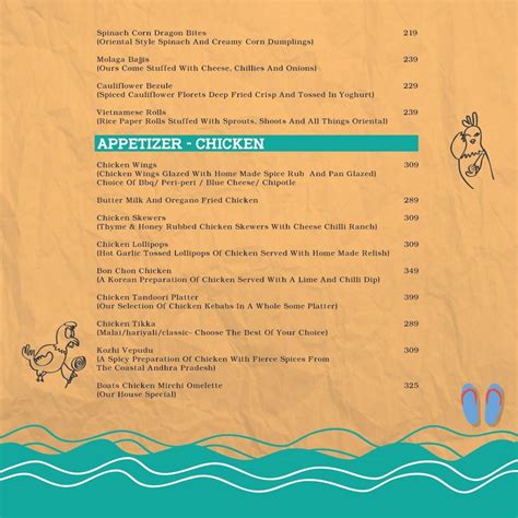 Boats Based On A True Story Besant Nagar Chennai Menu Photos