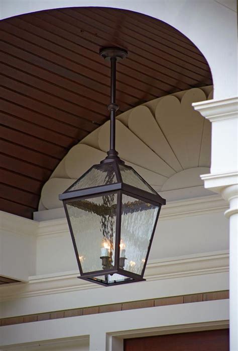 Black finish over steel construction. Outdoor Porch Pendant Lights #renovateoutdoorspace | Porch ...